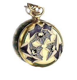 R. Lalique Pansy Pocket Watch