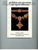 R Lalique In Auction Catalogue of Antique, Art Nouveau, and Art Deco Jewlery, Sotheby Parke Bernet, June 19, 1980: For Sale Rene Lalique in Auction Catalogue For Sale: Antique, Art Nouveau, and Art Deco Jewlery, Sotheby Parke Bernet, June 19, 1980