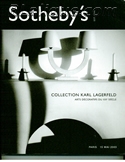 Decorative Arts - Art Nouveau - Art Deco Auction Catalogue - Book - Magazine For Sale: Collection Karl Lagerfeld, Arts Decoratifs du XXe Siecle, Sotheby's, Paris, May 15, 2003: A Post War Auction Catalog - Book - Magazine Decorative Arts - Art Nouveau - Art Deco Auction Catalogue - Book - Magazine For Sale: Collection Karl Lagerfeld, Arts Decoratifs du XXe Siecle, Sotheby's, Paris, May 15, 2003: A Post War Auction Catalog - Book - Magazine