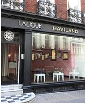 Cristal Lalique and Haviland Storefront in London