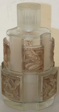 Smaller Of The 2 Sizes of the Helene Perfume Bottle Stuck Into The Bottom Of the Helene Box (without the box lid of course) Total height 20 cm