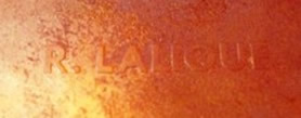 Archers Vase Fake Signature On A Modern Copy In Amber Glass Of An Original Rene Lalique Design Archers Vase Fake Signature On A Modern Copy In Amber Glass Of An Original Rene Lalique Design