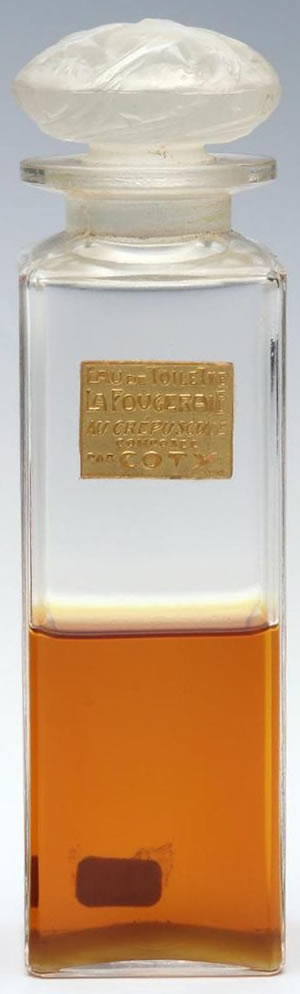 Coty Eau De Toilette Perfume Bottle Made By Coty Glassworks Copy Of Rene Lalique Design Coty Eau De Toilette Perfume Bottle Made By Coty Glassworks Copy Of Rene Lalique Design