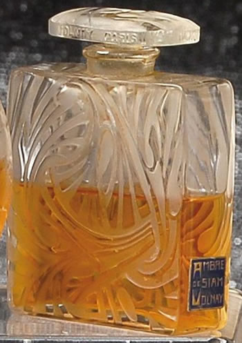 Entrelacs Perfume Bottle Designed By Andre Jolivette In 1920 for Volnay And Labeled For Ambre De Siam Close Call To The Rene Lalique Entrelacs Perfume Bottle For Volnay Created One Year Later Entrelacs Perfume Bottle Designed By Andre Jolivette In 1920 for Volnay And Labeled For Ambre De Siam Close Call To The Rene Lalique Entrelacs Perfume Bottle For Volnay Created One Year Later