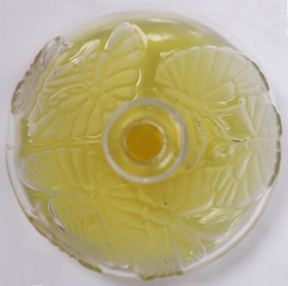 Misti For L.T. Piver Perfume Bottle Close Call Showing Mold Line from the left edge at 8 O'Clock to the top right edge at 2 O'Clock