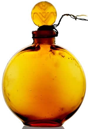 Close Copy Of Vers Le Jour-2 Perfume Bottle For Worth Molded WORTH To One Side And PARIS FRANCE to the underside