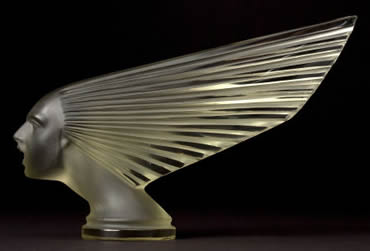 Victorie Pale Green Persons Majestic Car Mascot: A Copy Of A Rene Lalique Design Victorie Pale Green Persons Majestic Car Mascot: A Copy Of A Rene Lalique Design