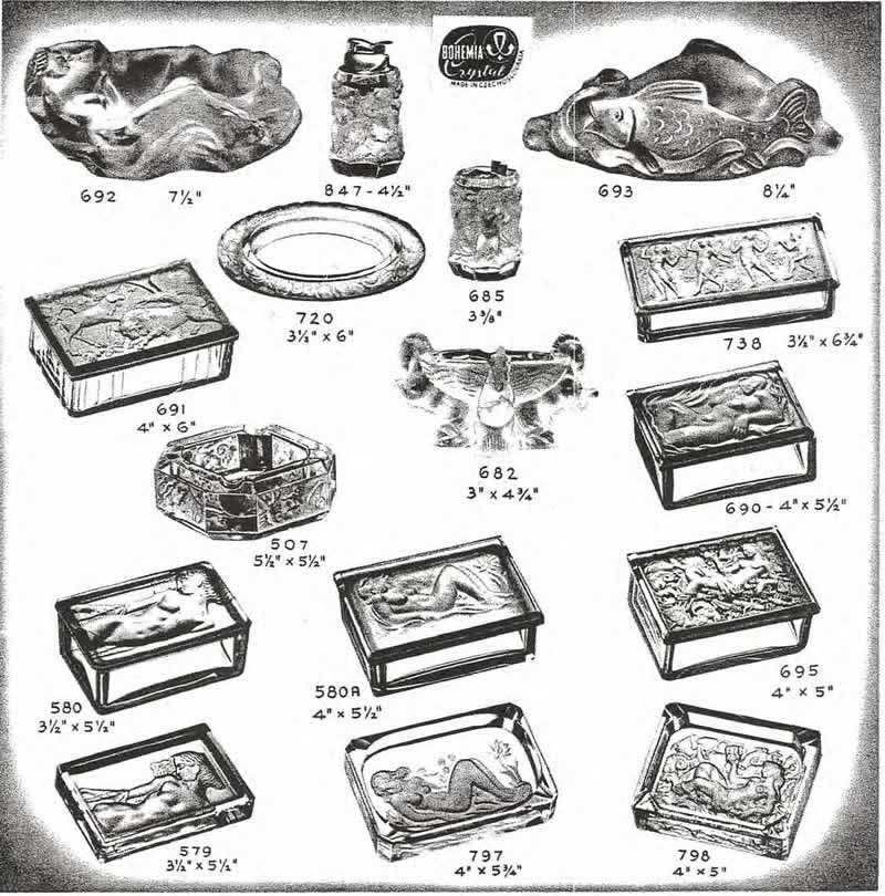 Weil Ceramics & Glass Inc. Catalog For Barolac Sculpture Glass - Czech Bohemian Glass That Is Often Found With Fake or Forged R. Lalique France Signatures: Page 3