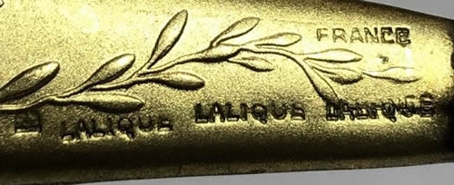Deux Aigles Brooch Signatures And Makers Mark On Metal Back