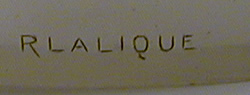 Rene Lalique Signature on a Cire Perdue Vase