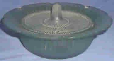 Gatinais Covered Bowl Rene Lalique Frosted Flower Head Motif