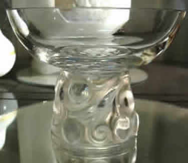 Marienthal Sherbert Bowl Rene Lalique Thick Grapes Motif Stem