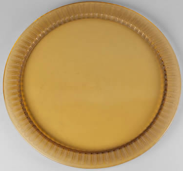 Jaffa Round Tray Rene Lalique Yellow Amber Glass