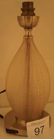 Rene Lalique Acacia Vase Lamp