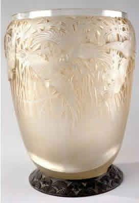 R. Lalique Aigrettes Vase