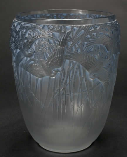 R. Lalique Aigrettes Vase