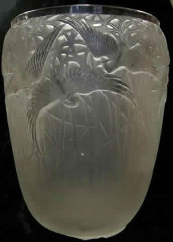 R. Lalique Aigrettes Vase
