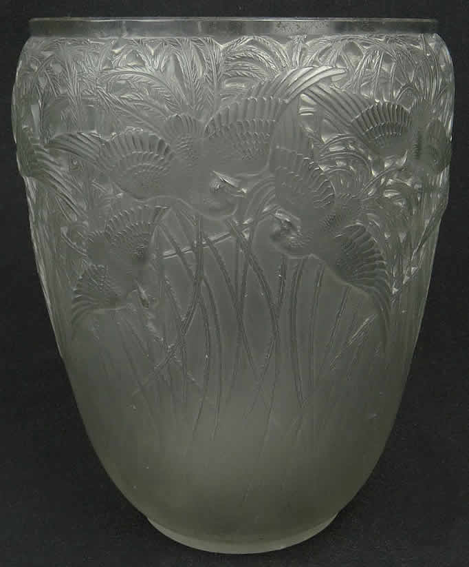 R. Lalique Aigrettes Vase
