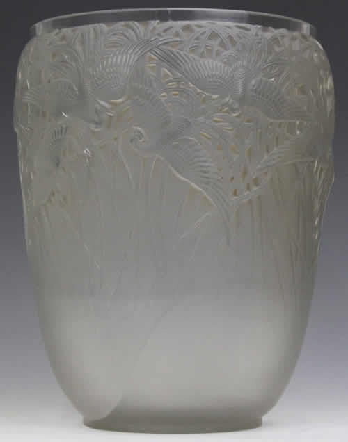 R. Lalique Aigrettes Vase
