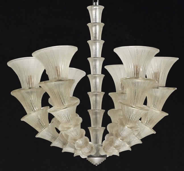 R. Lalique Amsterdam Light Fixture