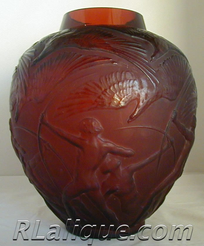 R. Lalique Archers Vase