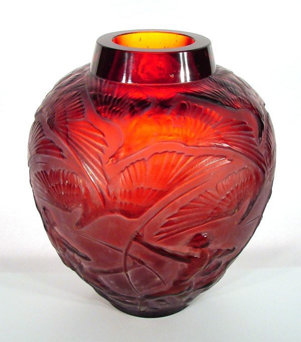 R. Lalique Archers Vase