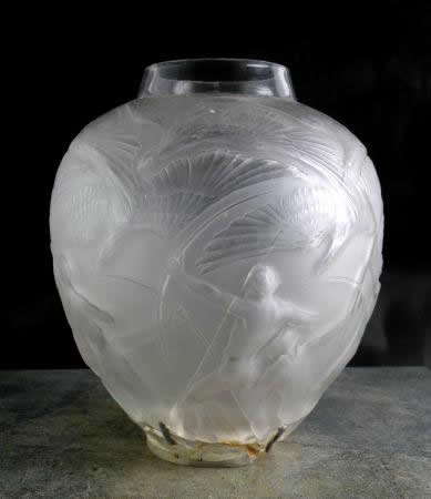 R. Lalique Archers Vase