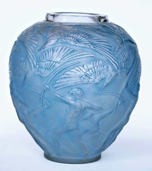 R. Lalique Archers Vase