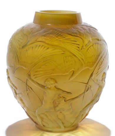 R. Lalique Archers Vase