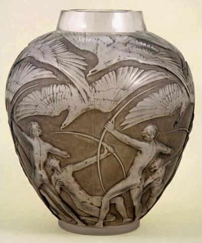 R. Lalique Archers Vase