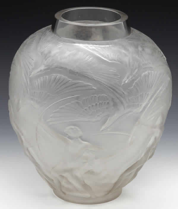 R. Lalique Archers Vase