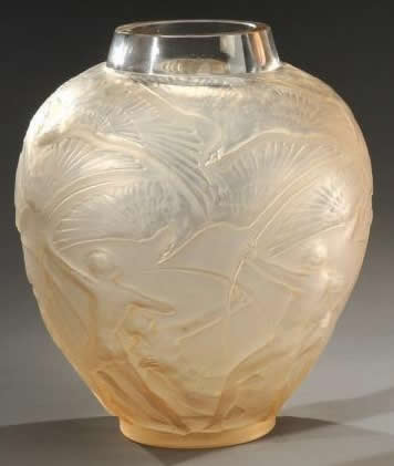 R. Lalique Archers Vase