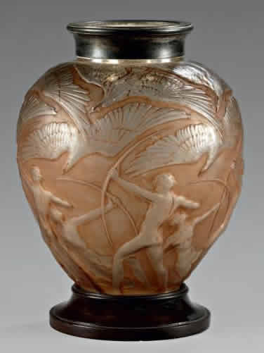 R. Lalique Archers Vase