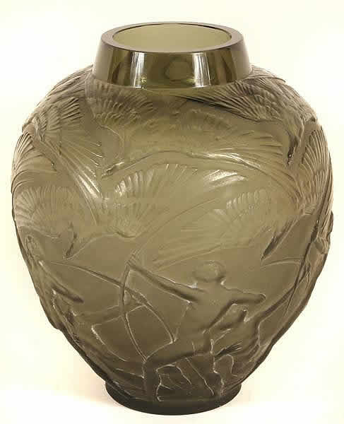 R. Lalique Archers Vase