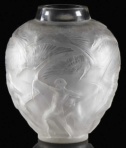 R. Lalique Archers Vase