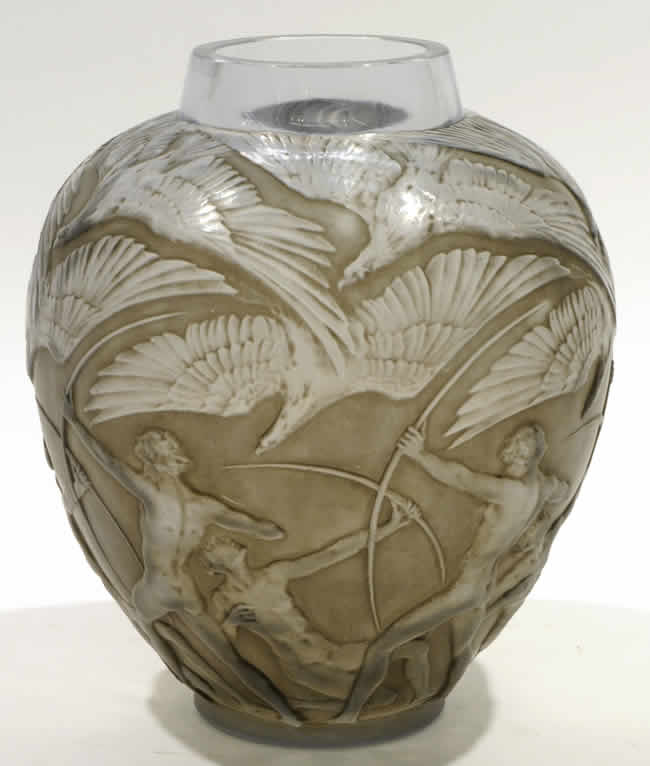 R. Lalique Archers Vase