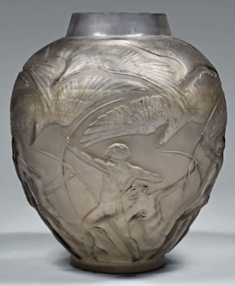 R. Lalique Archers Vase