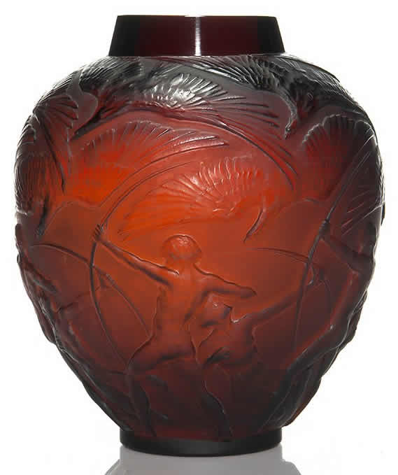 R. Lalique Archers Vase