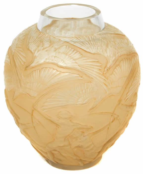 R. Lalique Archers Vase