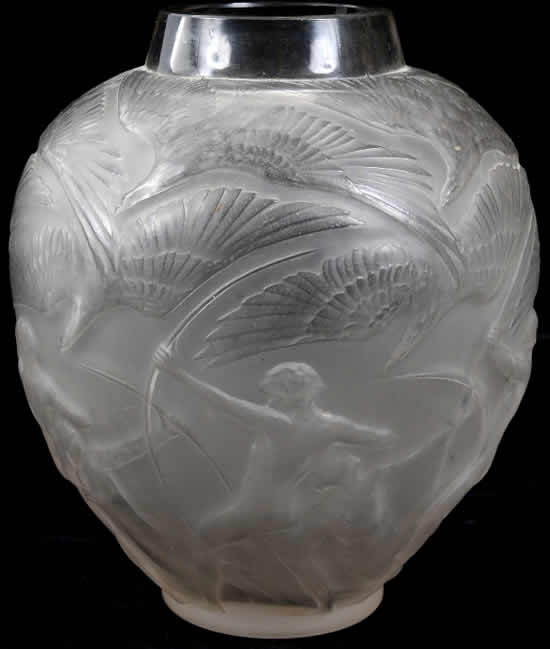 R. Lalique Archers Vase