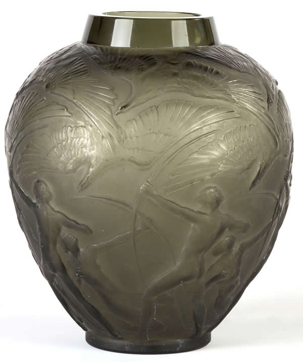 R. Lalique Archers Vase
