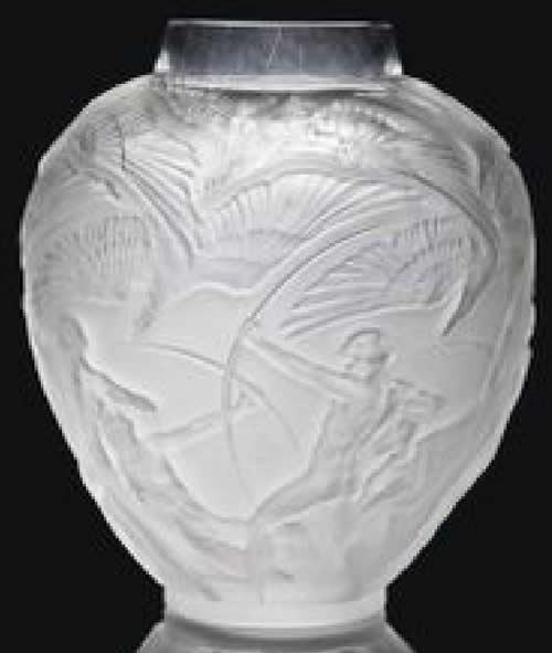 R. Lalique Archers Vase