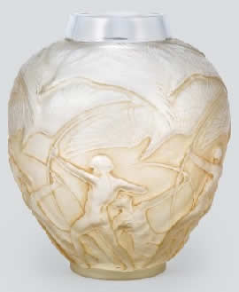 R. Lalique Archers Vase