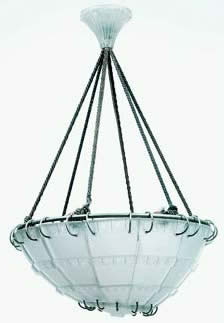 R. Lalique Bandes De Roses Chandelier