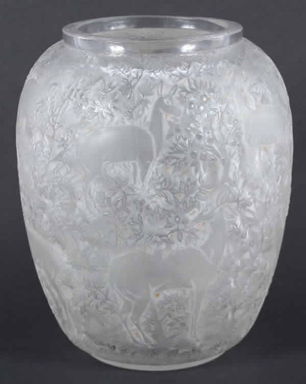 R. Lalique Biches Vase