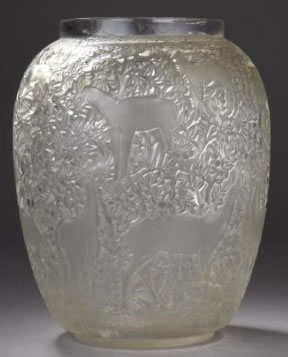 R. Lalique Biches Vase