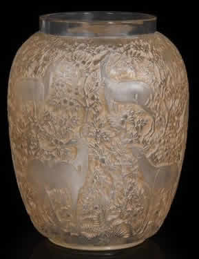 R. Lalique Biches Vase