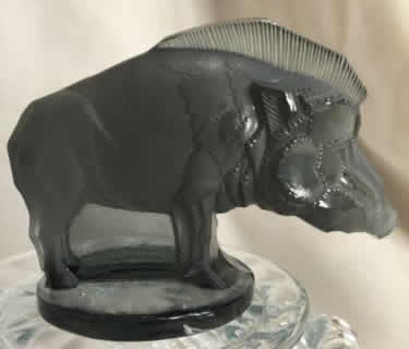 R. Lalique Boar Car Mascot