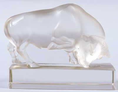 R. Lalique Bull Paperweight