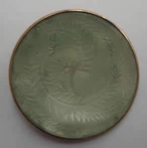 R. Lalique Cabochon Acacias Brooch
